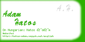 adam hatos business card